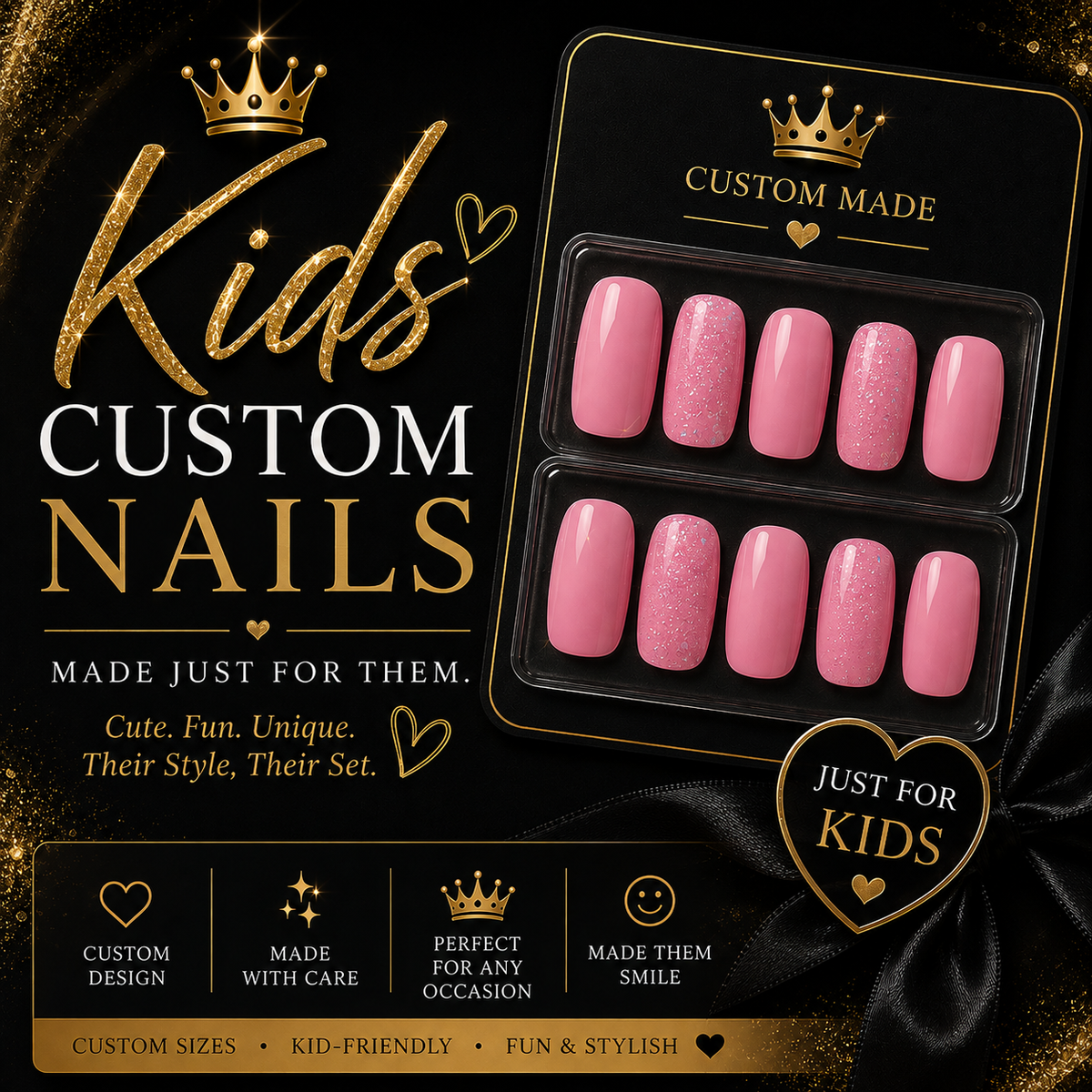 Custom Kid Nail Set